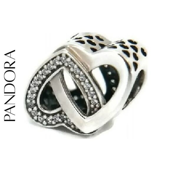 Pandora Sterling Silver & CZ Entwined Love Charm, NIB! - Picture 1 of 7